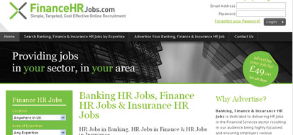 Finance HR Jobs Recruitment Website