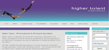 Higher Talent Recruitment Website Design